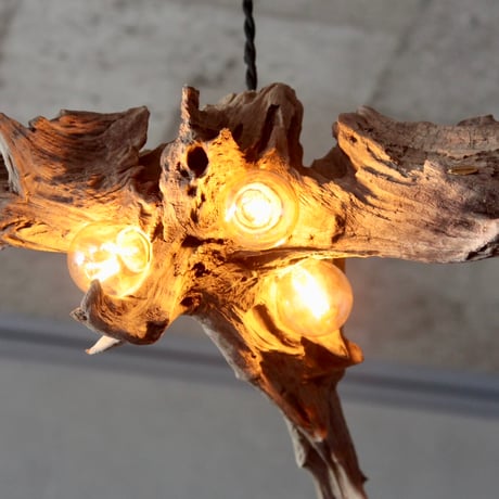 3bulbs Driftwood shade pendant light