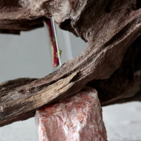 Driftwood×natural stone flower vase#1