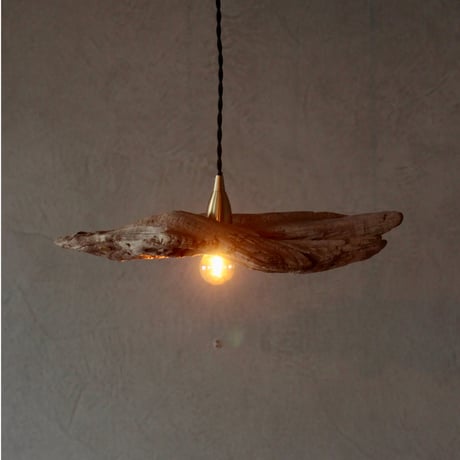 Driftwood shade pendant light