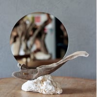 Driftwood stand mirror#4