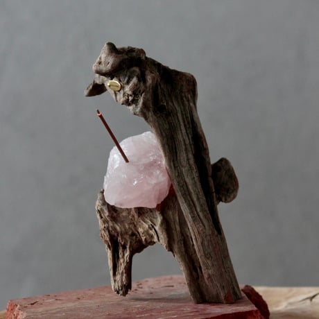 incense holder pink crystal