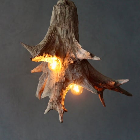 3bulbs driftwood roots pendant light