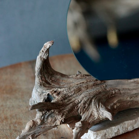 Driftwood stand mirror#3