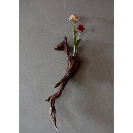 Driftwood hanging flower vase#4