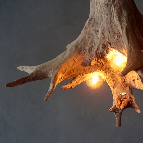 3bulbs driftwood roots pendant light