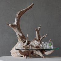 Triangle driftwood display stand