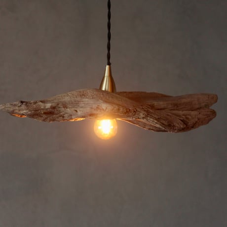 Driftwood shade pendant light