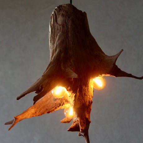 3bulbs driftwood roots pendant light