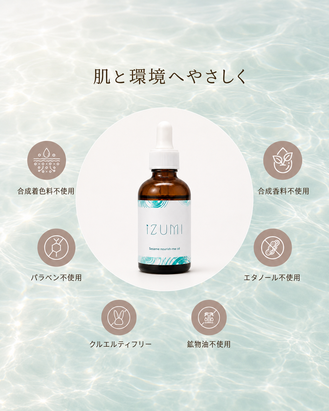 Sesami nourish-me oil 60ml｜USDA認証オーガニック | izumi