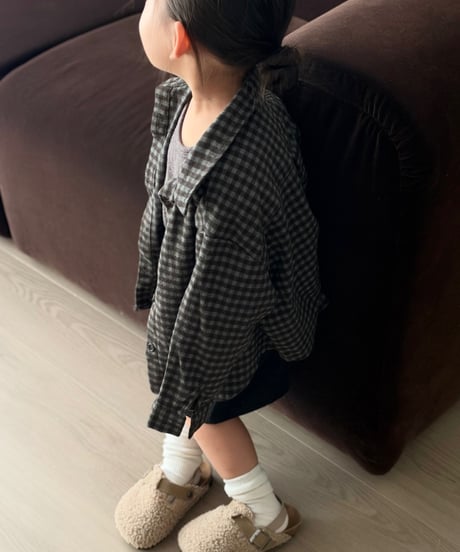 brown check shirt