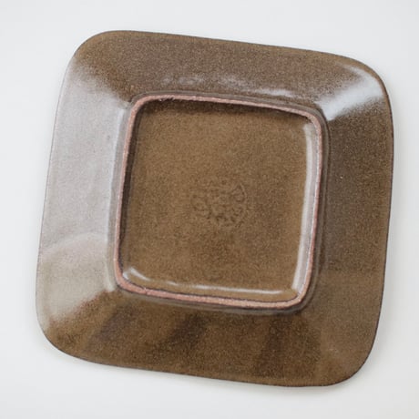 Square plate / Peacock / 孔雀