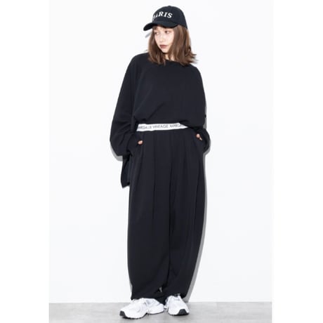 【MARGAUX VINTAGE】ロゴウエストタックパンツ　26141
