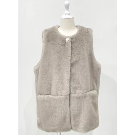 【HERENCIA】Soft Fur Pocket Vest　226305