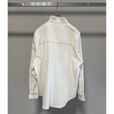 【MARGAUX VINTAGE】ライトオンスデニムフリルシャツ　27014