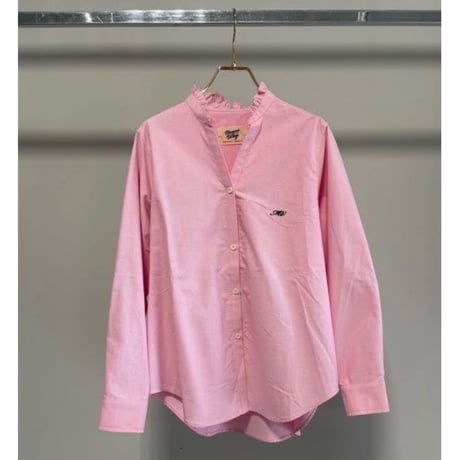 【MARGAUX VINTAGE】オックスフォードフリルシャツ　27013