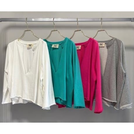 【MARGAUX VINTAGE】裏毛スキッパープルオーバー　27025