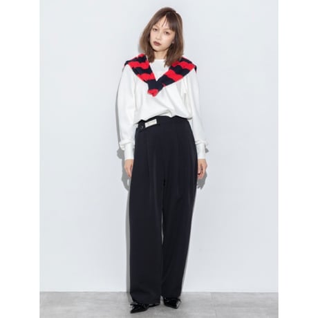 【MARGAUX VINTAGE】ウエストデザインタックパンツ　26126