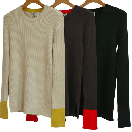 【HERENCIA】Bicolor pullover
