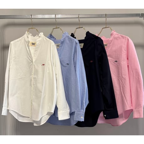 【MARGAUX VINTAGE】オックスフォードフリルシャツ　27013