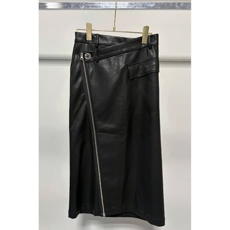 【MARGAUX VINTAGE】レザーラップスカート　26135