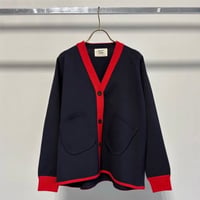 【MARGAUX VINTAGE】バイカラーVネックカーディガン　27005