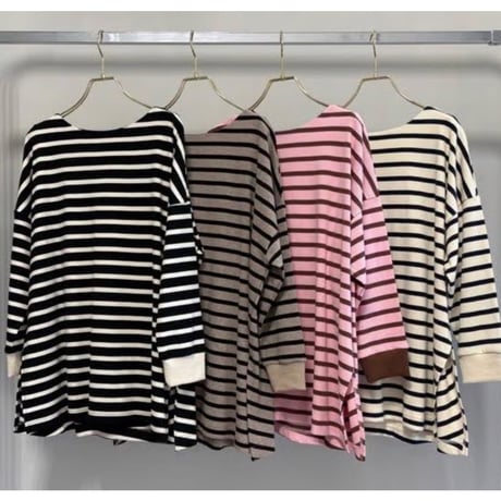 【MARGAUX VINTAGE】ボーダーB/Nプルオーバー　27029