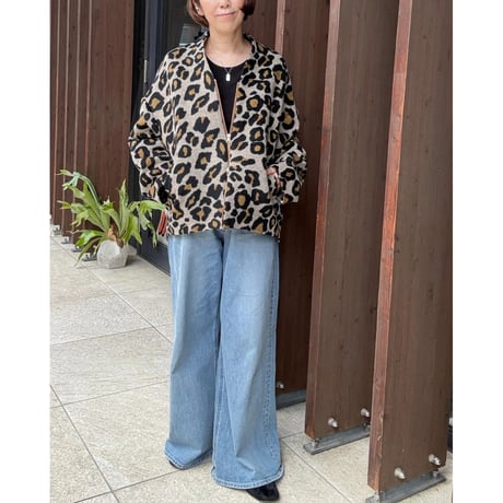 【MARGAUX VINTAGE】シャギージップコート（レオパード）　26128