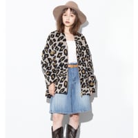 【MARGAUX VINTAGE】シャギージップコート（レオパード）　26128