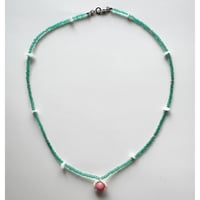 necklace / green×pink
