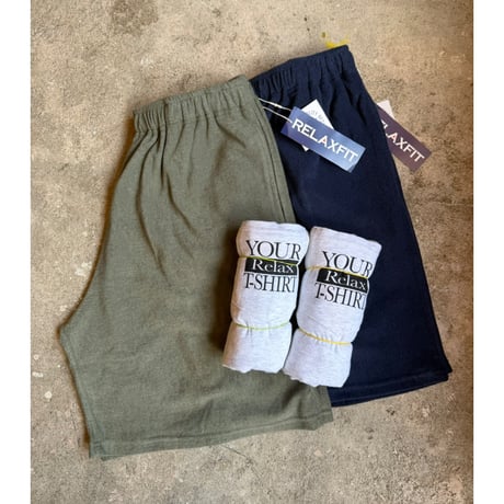 RELAXFIT by Supermarket ""US marines Pile shorts "ﾉﾍﾞﾙﾃｨTｼｬﾂ付き🎯