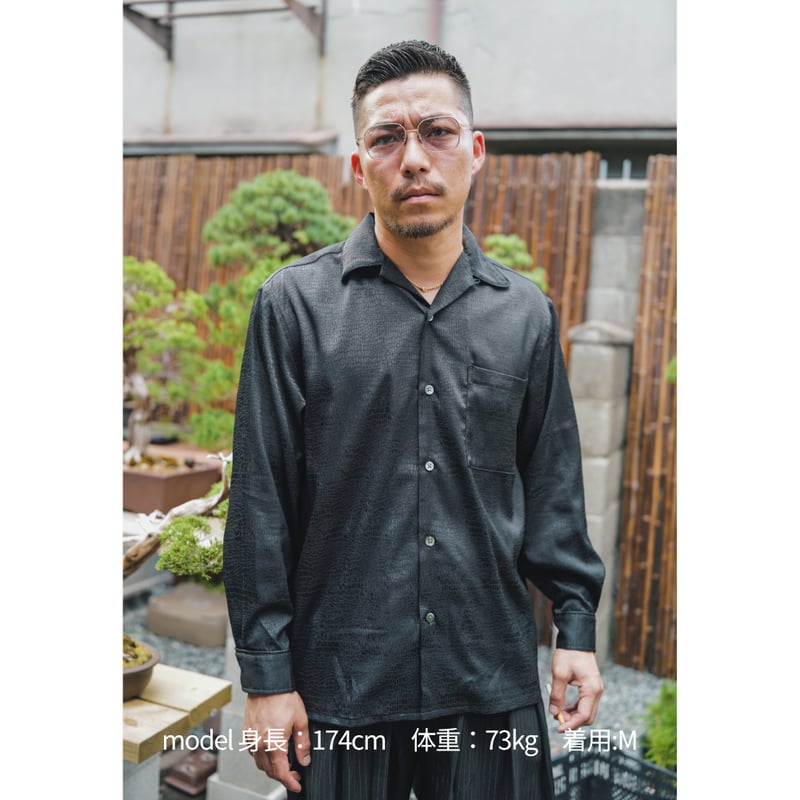 長袖開襟シャツ クロコ | DANJI