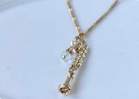 モチーフ×天然石ネックレス02 クラリネットgold