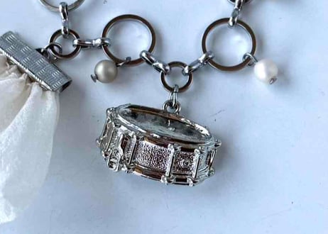 フリルバッグチャーム12 スネアドラムsilver