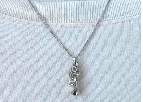 モチーフネックレス19 トランペットsilver