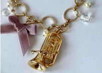 リボンバッグチャーム034 ユーフォニアムgold pink