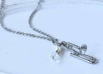 モチーフ×天然石ネックレス31 トロンボーンsilver