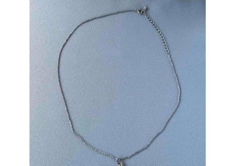 モチーフ×天然石ネックレス26 トランペットsilver