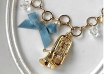 リボンバッグチャーム044 ユーフォニアム gold blue