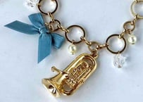 リボンバッグチャーム044 ユーフォニアム gold blue