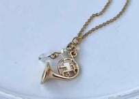 モチーフ×天然石ネックレス05 ホルンgold