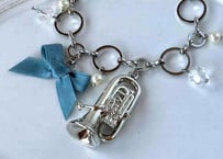 リボンバッグチャーム050 ユーフォニアムsilver blue