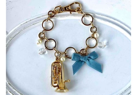 リボンバッグチャーム044 ユーフォニアム gold blue