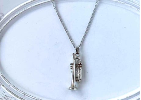モチーフネックレス19 トランペットsilver