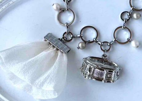 フリルバッグチャーム12 スネアドラムsilver