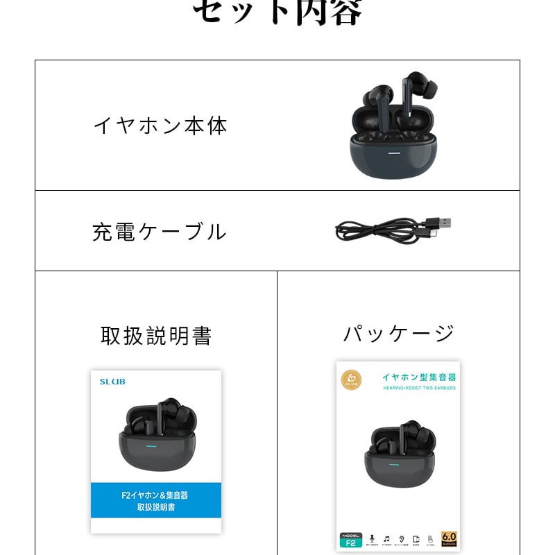 2025新発売 ワイヤレスイヤホン型集音器 高齢者 Bluetooth 6.0 カナル