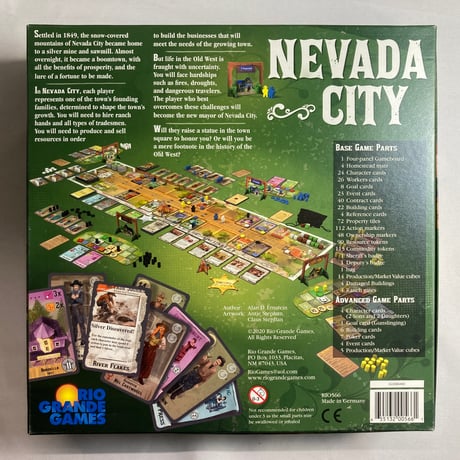 【箱裏線状凹み有】 ネバダシティ (Nevada City) / Rio Grande Games 海外版(日本語訳有)