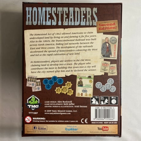 【箱角潰れ有】 ホームステッダー 第二版 (Homesteaders) / Tasty Minstrel Games 海外版(日本語訳有)