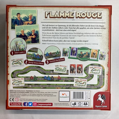 【箱キズ有】 フラムルージュ (Flamme Rouge) / Pegasus Spiele 海外版(日本語訳有)
