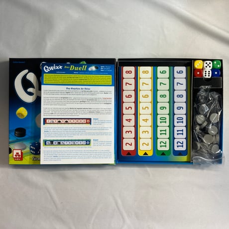【箱正面書込 箱裏凹み有】 クウィックス デュエル (Qwixx Das Duell) / Nurnberger-Spielkarten-Verlag 海外版(日本語訳無)