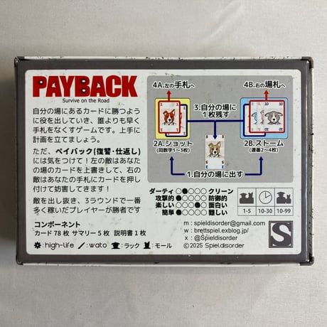 【箱裏汚れ有】 ペイバック (PAYBACK) / Spieldisorder